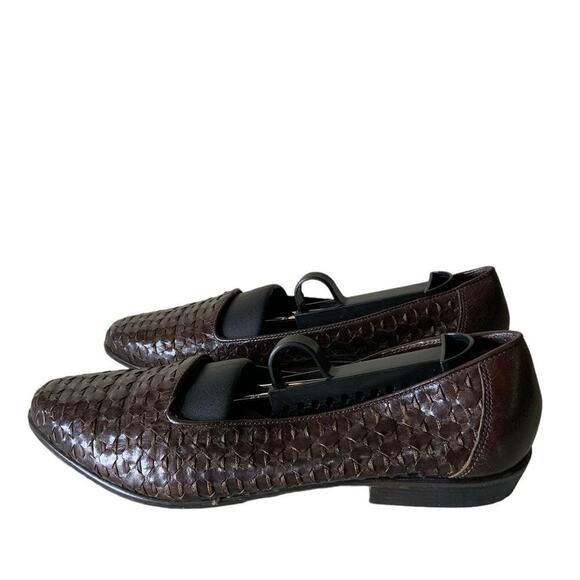 Cabin Creek Leather Womens Shoes Size 10M Woven Weave Made in Brazil Flat - Picture 2 of 12
